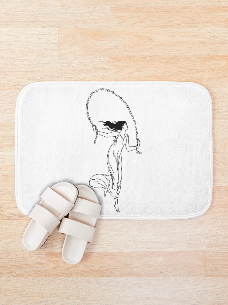 Thumbnail 1 of 6, Bath Mat, Skip Rope Lady designed and sold by Bozow0zo.