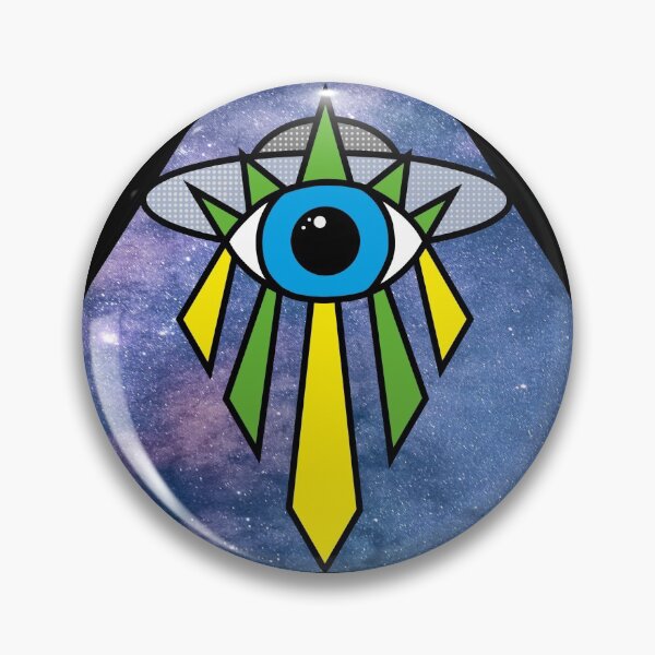 Item preview, Illuminati Pyramid UFO Eye Art Deco Geometric Galaxy Starry Sky Space designed and sold by Ciara Shortall.