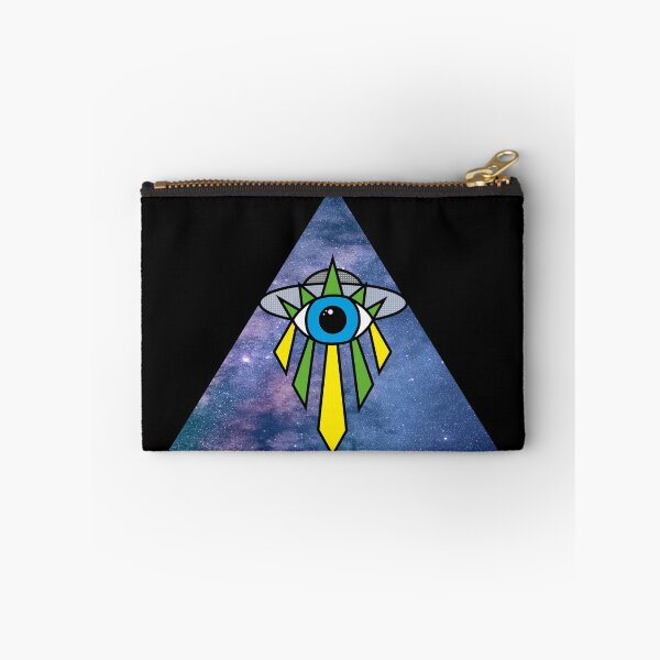 Item preview, Illuminati Pyramid UFO Eye Art Deco Geometric Galaxy Starry Sky Space designed and sold by Ciara Shortall.