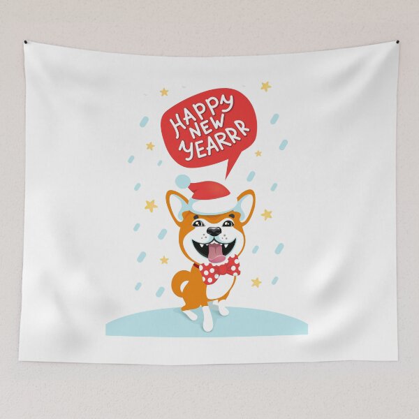 Item preview, Happy Holiday Dog walk in the snow designed and sold by marwan elsaeed.