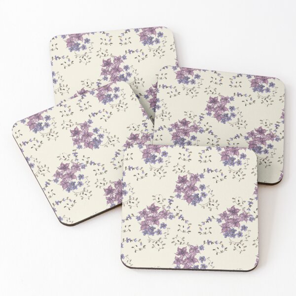 Item preview, Violets and Forget-Me-Nots (Cream) designed and sold by HildegunStudio.