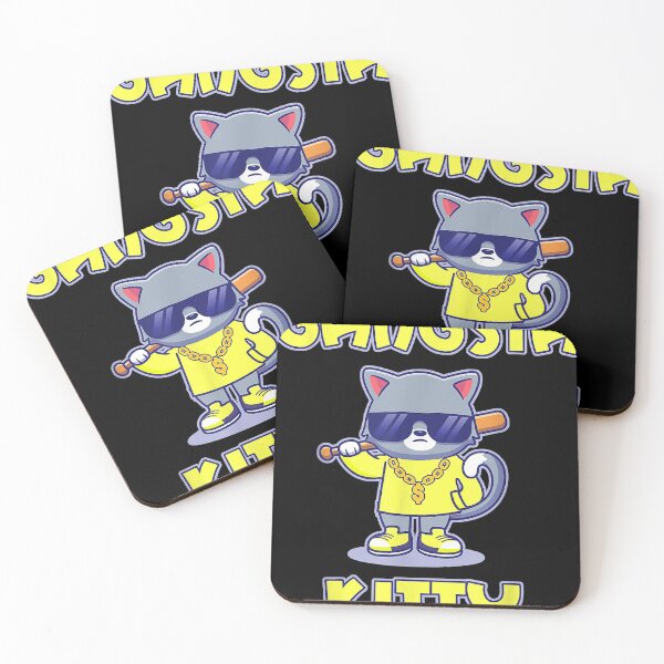 Item preview, Gangsta Kitty rap bad lil dude cats kitten  designed and sold by juliusharris.