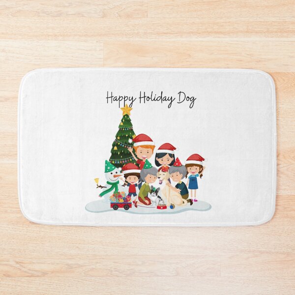 Item preview, Happy Holiday Dog walk in the snow designed and sold by marwan elsaeed.