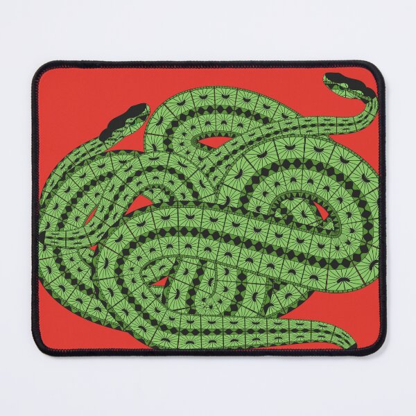 Item preview, Two Slithering Green Snakes Reptiles designed and sold by Anna Lemos.