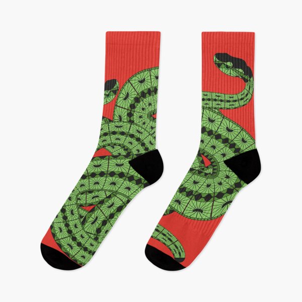 Item preview, Two Slithering Green Snakes Reptiles designed and sold by Anna Lemos.