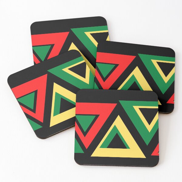 Item preview, KENTE INSPIRED TRIANGLES - BLACK designed and sold by HillTopView.