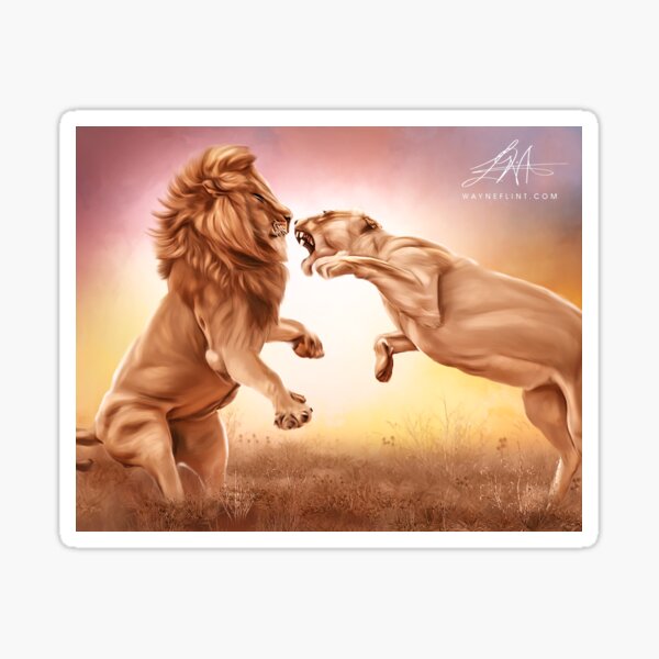 Digital Lion Talk Sticker