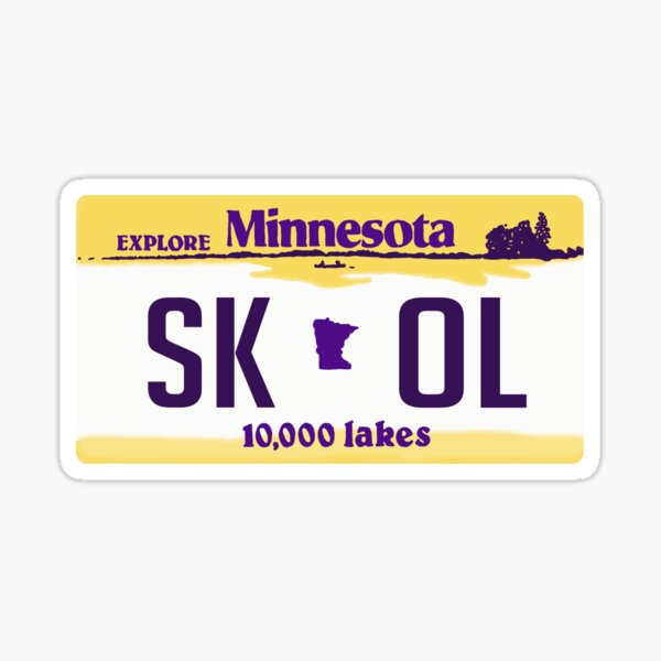 Item preview, Vikings 'Skol' Minnesota License Plate designed and sold by Becca Miller.
