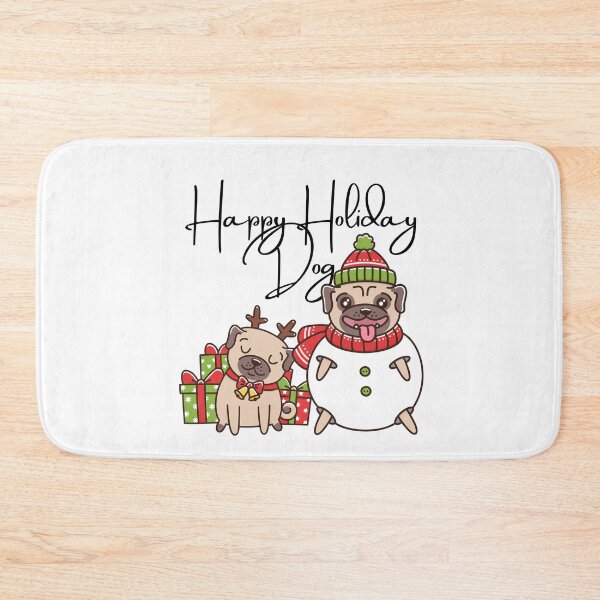 Item preview, Happy Holiday Dog walk in the snow designed and sold by marwan elsaeed.