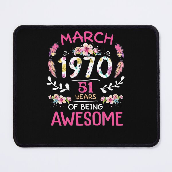 Item preview,  Womens March Girl 1970 Shirt 51st Birthday Gift 51 Years Old  designed and sold by NancyGarner.