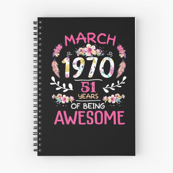 Item preview,  Womens March Girl 1970 Shirt 51st Birthday Gift 51 Years Old  designed and sold by NancyGarner.