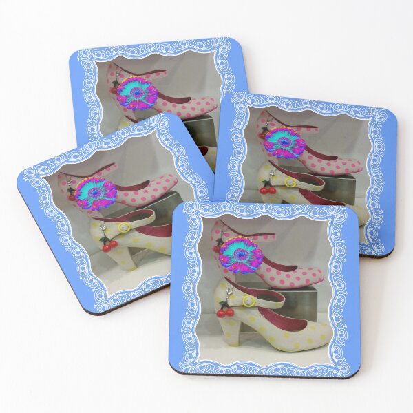 Item preview, Cool Retro Colors Dolly Shoes Pattern  / Retro 80’s Color Pattern / Retro Colors Nostalgia  designed and sold by haRexia.