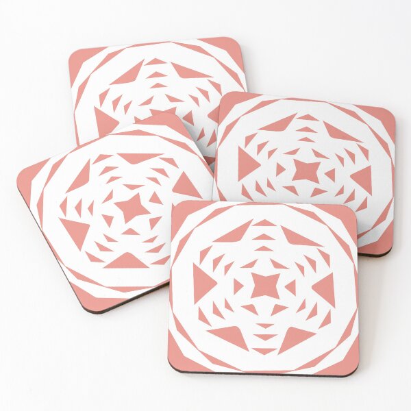 Item preview, Coral and White Circle Medallion designed and sold by petrick-stewart.