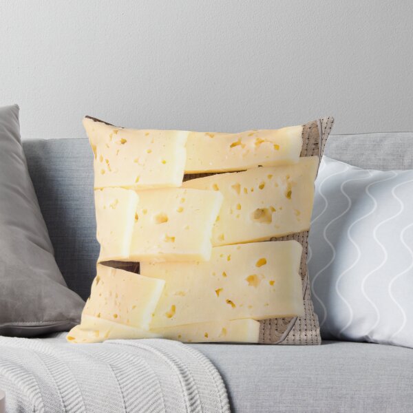Item preview, Group slices dry hard yellow cheese on a plate designed and sold by vladromensky.