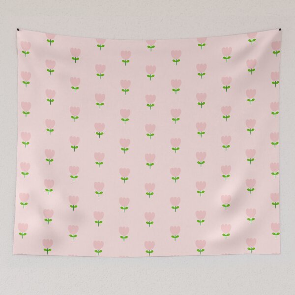 Item preview, Spring Theme Botanical Pink Flower Green Leaves Plant   designed and sold by wenjunior.