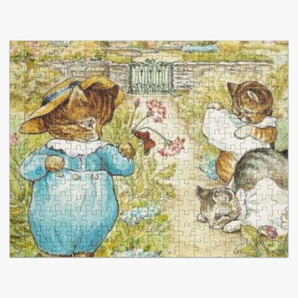 Artikel-Vorschau von Beatrix Potter Tom Kitten Kätzchen im Garten Illustration, designt und verkauft von Pinkmagenta.