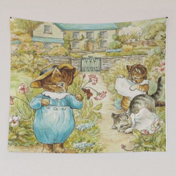 Item preview, Beatrix Potter Tom Kitten Kittens in Garden Illustration  designed and sold by Pinkmagenta.