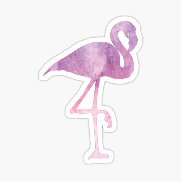 Watercolor Flamingo Sticker