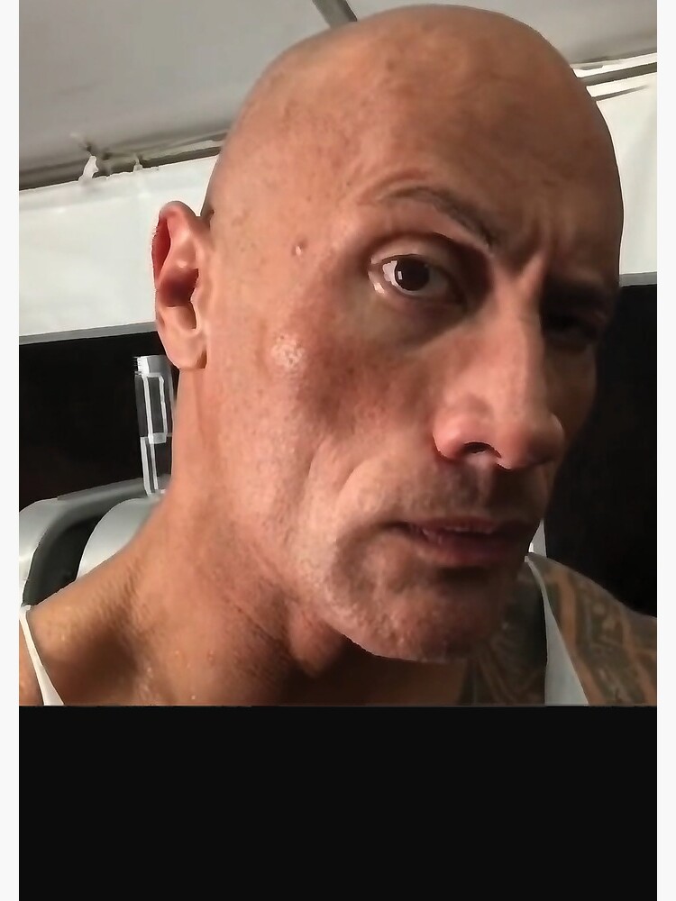 Dwayne The Rock Johnson eyebrow raise meme Poster for Sale by YKatire