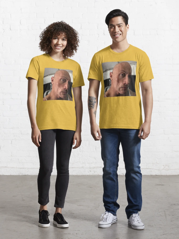 Dwayne The Rock Johnson eyebrow raise meme Essential T-Shirt for Sale by  NoelTucker