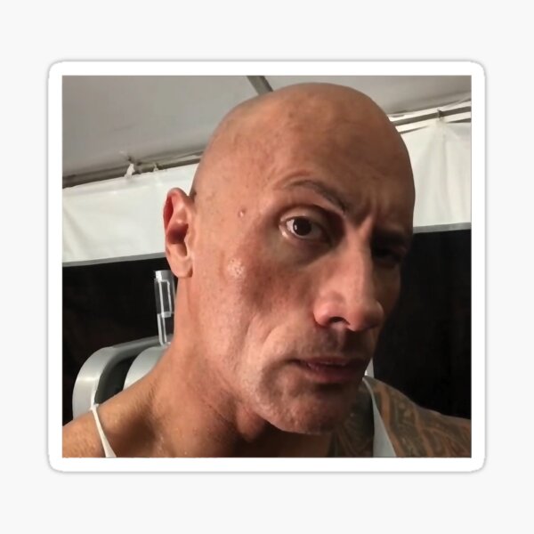 Dwayne The Rock Johnson Eyebrow Raise | Sticker