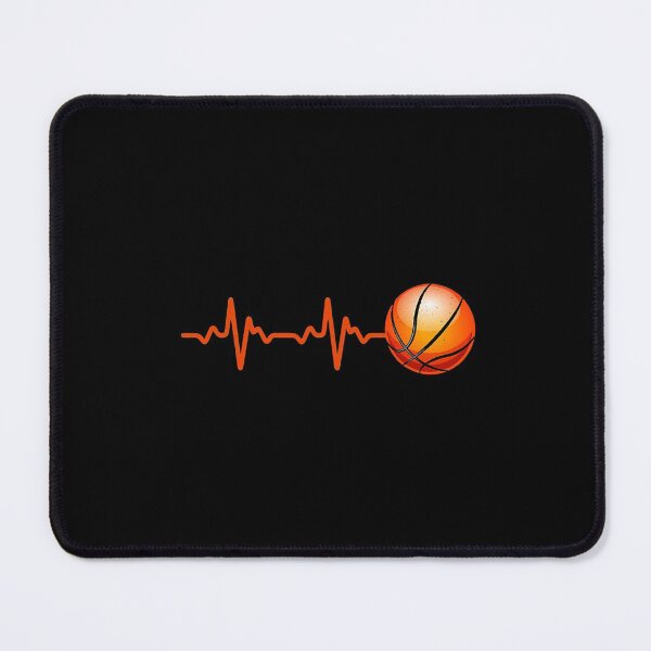 Basketball Lover Heartbeat Vintage Retro Basketball Player Mouse Pad