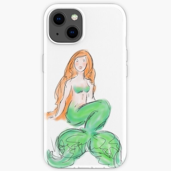 Little Mermie Sketch iPhone Soft Case