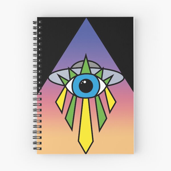 Item preview, Illuminati Pyramid UFO Eye Art Deco Geometric Sunset Sky Space designed and sold by Ciara Shortall.
