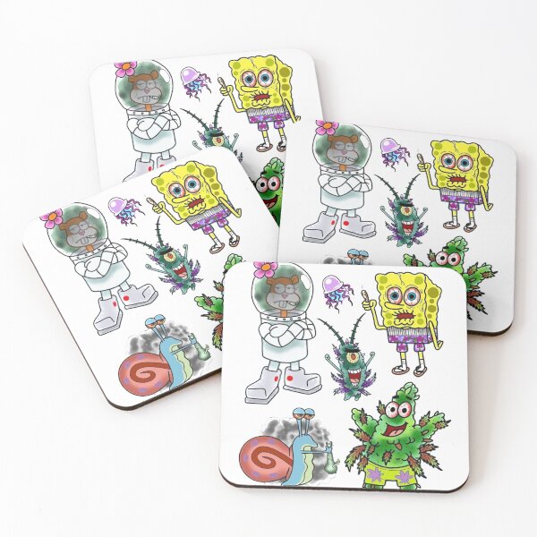 Item preview, Sandy, plankton, spongebob, patrick, Gary and a jellyfish on cloud 9 designed and sold by LYNNEAPUGH.