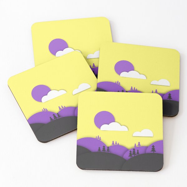 Item preview, Nonbinary Pride Flag Art Landscape Paper Cut Out designed and sold by cashewdays.