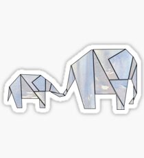 Geometric Elephants 3 Sticker