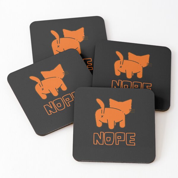 Item preview, Nope! Sassy Bad Cat With Attitude Cute Kitty Dark Orange Design designed and sold by LGbubble.