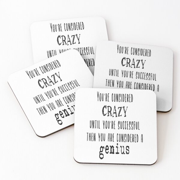Item preview, New Year - Crazy to Genius: Success - Motivational Quotes 3 designed and sold by Pbdazzler23.