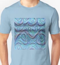Frozen sea liquid lines and waves #DeepDream Slim Fit T-Shirt
