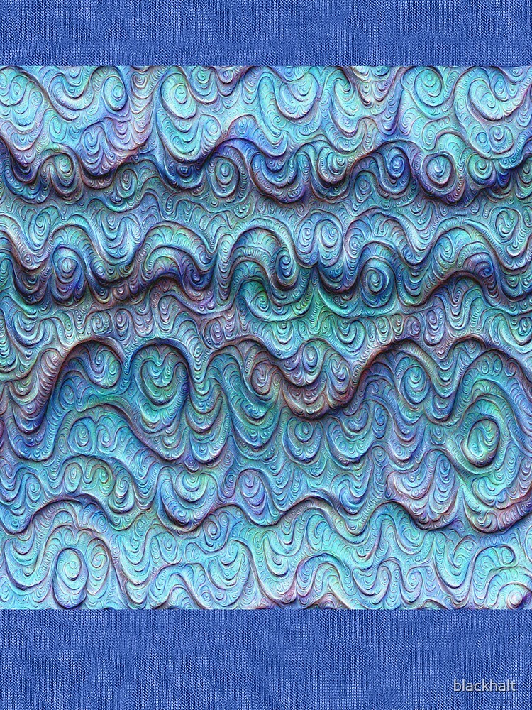 Frozen sea liquid lines and waves #DeepDream by blackhalt