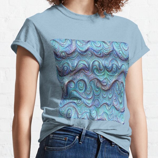 Frozen sea liquid lines and waves #DeepDream Classic T-Shirt
