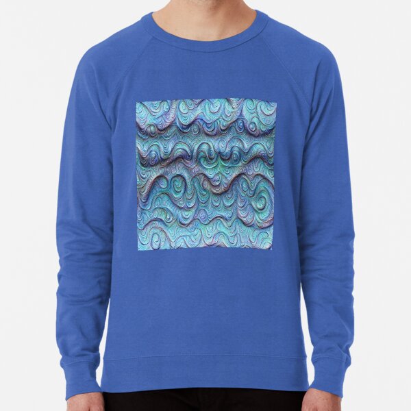 Frozen sea liquid lines and waves #DeepDream Lightweight Sweatshirt
