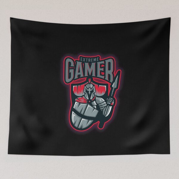Item preview, Extreme Gamer with Spartan Holding a Spear and a Shield designed and sold by PRIVARSHU.