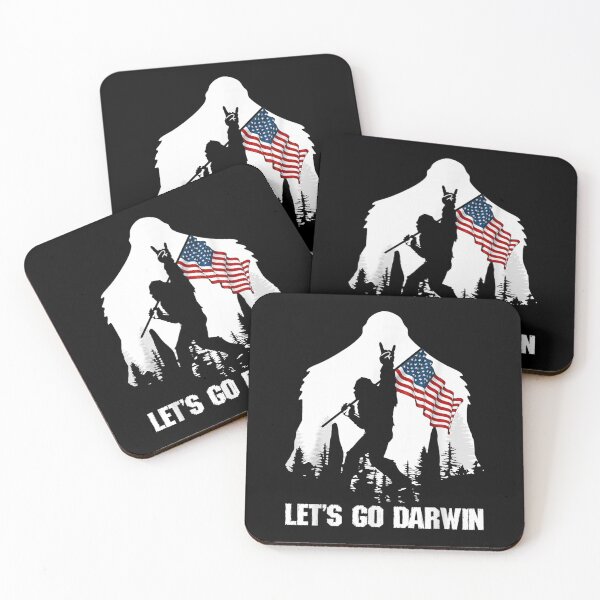 Item preview, Lets Go Darwin Bigfoot American Flag designed and sold by LindaUS.