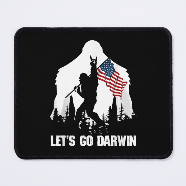 Item preview, Lets Go Darwin Bigfoot American Flag designed and sold by LindaUS.