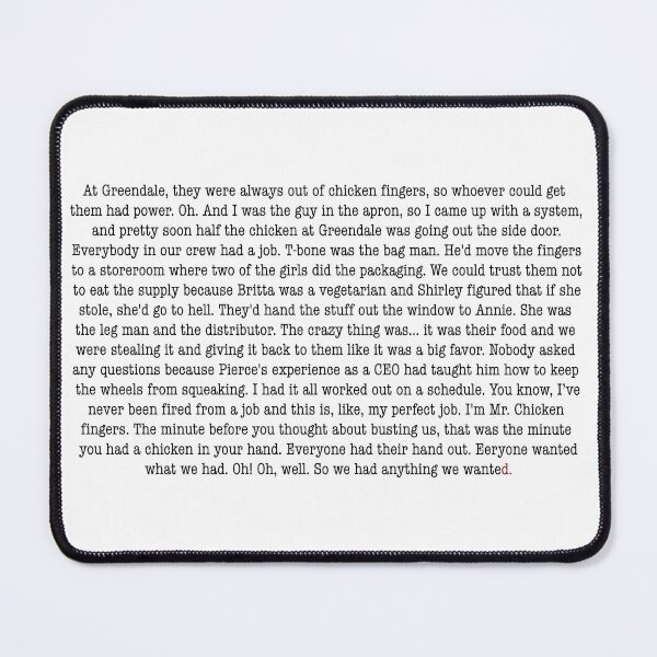 Item preview, Community Chicken Tenders Episode Monologue designed and sold by vapequeen.