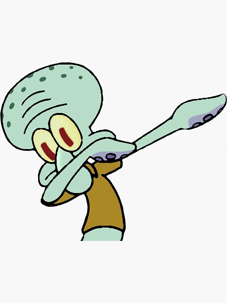 Squidward Dab Sticker For Sale By Thelordofs5930 Redbubble