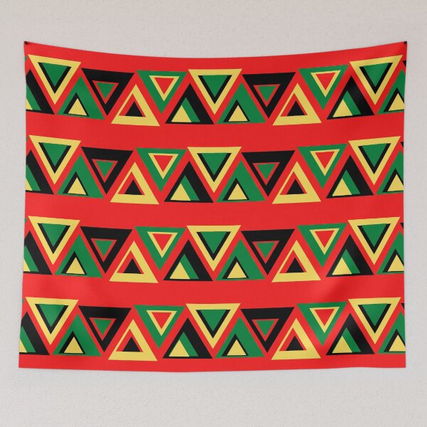 Item preview, KENTE INSPIRED TRIANGLES - RED designed and sold by HillTopView.