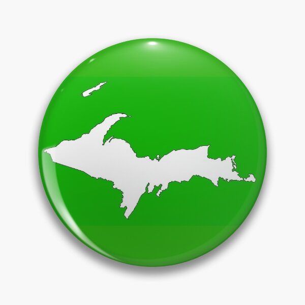 Item preview, Upper Peninsula White on Green designed and sold by EzrasTrinkets.