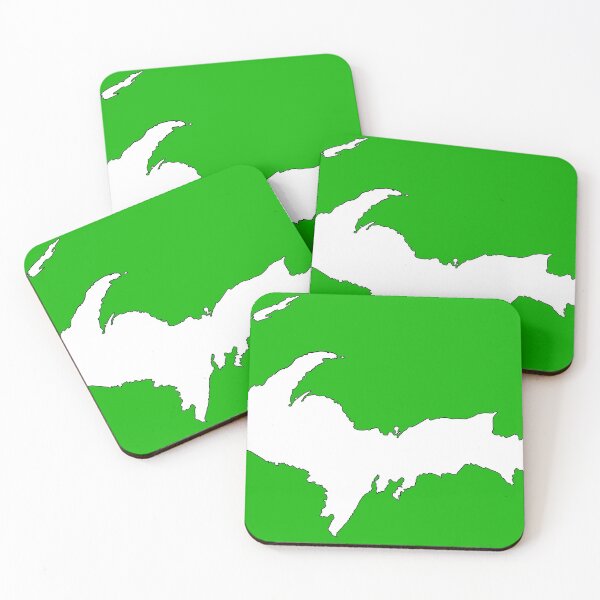 Item preview, Upper Peninsula White on Green designed and sold by EzrasTrinkets.