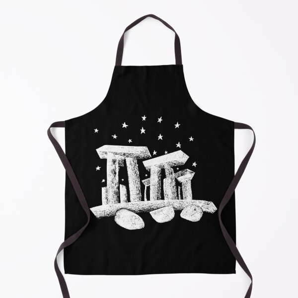 Item preview, Stonehenge Chalk Drawing White on Black Background designed and sold by Wiggly Lines.
