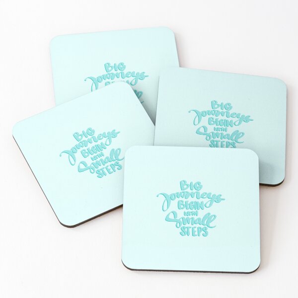 Item preview, Big Journeys Begin With Small Steps Aqua designed and sold by brookiecookie37.