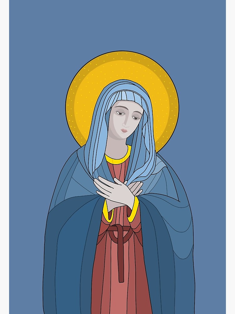 Artwork view, Mary - Mother of God designed and sold by AlisonHazelArt
