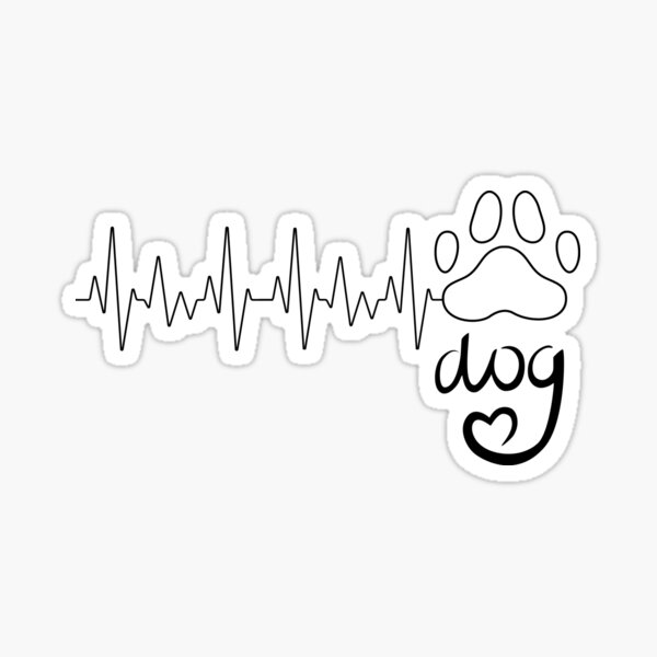 Item preview, Dog heart Beat Design | Live for your Pets designed and sold by ArtbyJamasin.