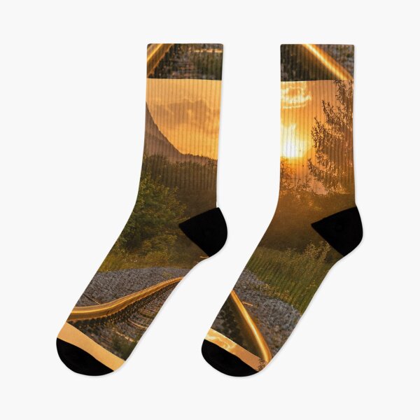 Item preview, railway sunset designed and sold by Yaa2.